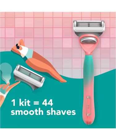 Joy Color-Changing Razor for Women Shave Kit with 1 Handle + 2 Razor Blade Refills - Buy Online on GoSupps.com
