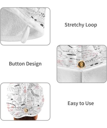 Safari Park Dry Hair Cap Set - Quick Drying 2-Piece Towel & Button Headband | Super Absorbent & Soft for Effortless Hair Care - Buy Online on GoSupps.com