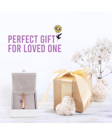 Breathing Necklace with Amethyst Stone - Gold Chain for Anxiety Relief | Mindful & Calming Jewelry for Women - Buy Online on GoSupps.com