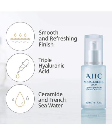 AHC Aqualuronic Serum 1.01 fl oz | Hydrating Facial Serum for Glowing Skin - Buy Online on GoSupps.com