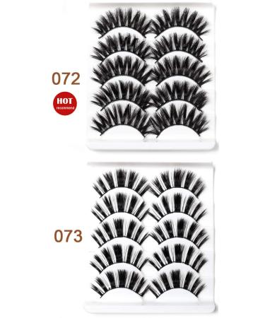Icycheer Mixed 3D Artificial Eyelashes - Full Strip Natural Long Thick & Wispy Fluffy Dramatic Lashes for Cosplay | 5 Pairs Makeup - Buy Online on GoSupps.com