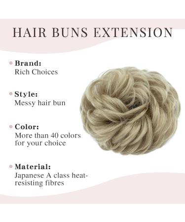 Women's Ash Blonde Messy Bun Hair Piece - 55g Hair Scrunchies for Stylish Buns - Buy Online on GoSupps.com