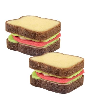 2PCS Cute Non-Scratch Sandwich Sponges - Multipurpose Kitchen Scrubbers for Dish Cleaning