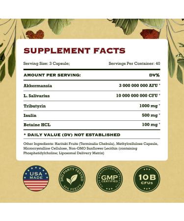 AdvantageNutra Akkermansia Muciniphila Probiotics and Prebiotics w/Lactobacillus Salivarius | Fiber Supplement Gut Health & Digestive Health | Women Probiotic Akkermansia Light (2) - Buy Online on GoSupps.com