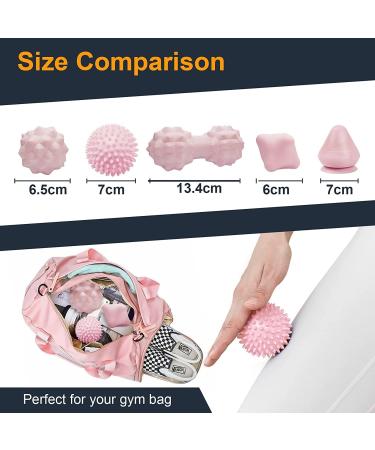 Tezewa Fascienball Massage Ball Set - 5 Premium Balls for Stress Relief & Muscle Relaxation | Peanut Spiky Lacrosse & Acupoint Massage Balls - Buy Online on GoSupps.com