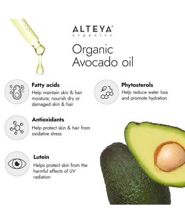 Buy Altenya Bio Avocado Oil 100ml - 100% USDA-Certified Pure Cold-Pressed Carrier Oil for Premium Skin Care - Moisturizing & Nutrient-Rich - Buy Online on GoSupps.com