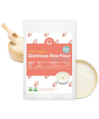 Organic Glutinous Rice Powder 8oz (suitable for 4 months old and over) / Sticky Rice Powder/Sweet Rice Poweder / 100% Korean Organic Glutinous Rice