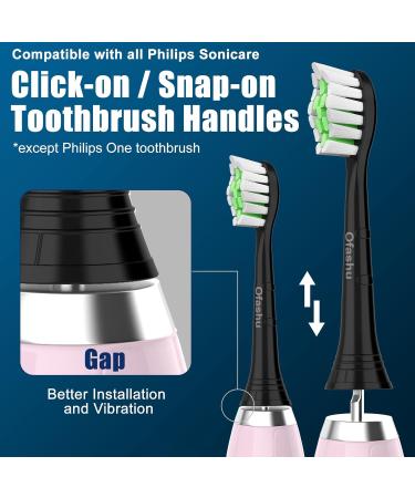 Replacement Toothbrush Heads for Philips Sonicare DiamondClean - Compatible Electric Brush Heads (10 Pack) - Black & Green - Buy Online on GoSupps.com