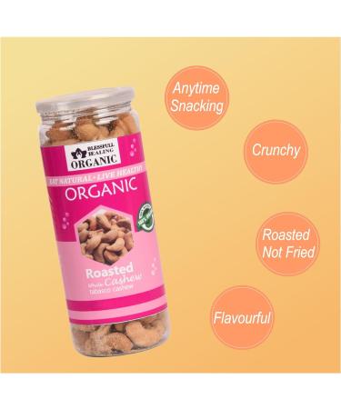 Blessfull Healing Organic Natural Vegan Tabasco Roasted Whole Cashew Nuts Crunchy Kaju 150 Gram - Buy Online on GoSupps.com