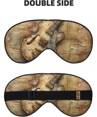 Nice Guitar Print Soft Eye Mask - Comfortable Sleep Mask for Men & Women | Travel Sleep Eye Mask - Buy Online on GoSupps.com