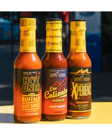 Hot Ones Season 22 Variety Pack - Mild to Fiery Hot Sauces in 5oz Bottles (3-Pack) - Buy Online on GoSupps.com