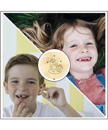 MDJEWV Wood Milk Teeth Box | Unique Tooth Souvenir for Girls & Boys | Perfect Baby Gift for Birth (Round Horse Design) - Buy Online on GoSupps.com