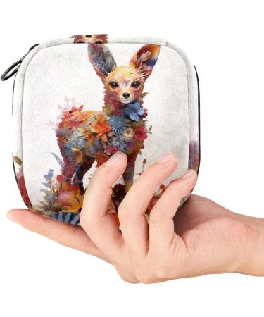 Sanitary Napkin Storage Bag Zipper Menstrual Cup Pouch Feminine Menstruation First Period Pads Holder for Girls Women Ladies Floral Animal Multicoloured 11 - Buy Online on GoSupps.com