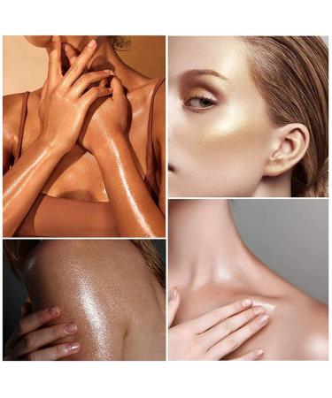 Shimmer Body Oil Highlighter - Waterproof Luminizer for Face & Body (01 Pearl White) - Buy Online on GoSupps.com