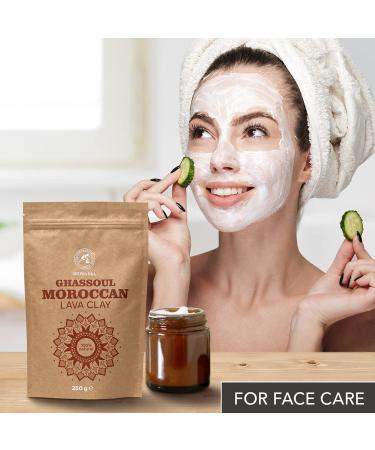 Moroccan Clay 250g - Ghassoul Lavaerde | Chemical-Free Facial Cleansing & Masks - Pure Rhassoul for Natural Beauty - Buy Online on GoSupps.com