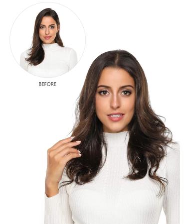 ROSEBUD 10 Inch Clip in Hair Extensions 60g REMY Human Hair 8Pcs 18 Clips - Medium Brown - Buy Online on GoSupps.com