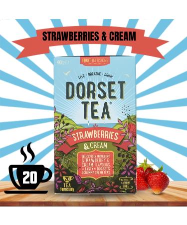 Dorset Tea Pick N Mix - Choose From 8 Flavours | Strawberries & Cream Cool Earl Grey Foraged Fruits Ginger & Sunshine Pure Green-Tea Wild About Mint Sunshine Lemon - Pack of 5 - Buy Online on GoSupps.com
