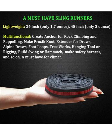 Boaton Climbing Utility Cord Nylon Sling Runners 12 Pack of 2 - Anchors System for Rappelling, Tree Work, Rock Climbing & Outdoor Activities - Buy Online on GoSupps.com