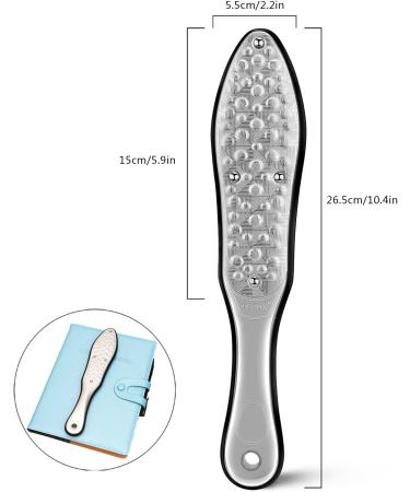 BEZOX Professional Foot File Callus Remover - Double Sided Pedicure Rasp for Cracked Heel - Surgical Grade Stainless Steel - Includes Cloth Storage Bag & Gift Box - Buy Online on GoSupps.com