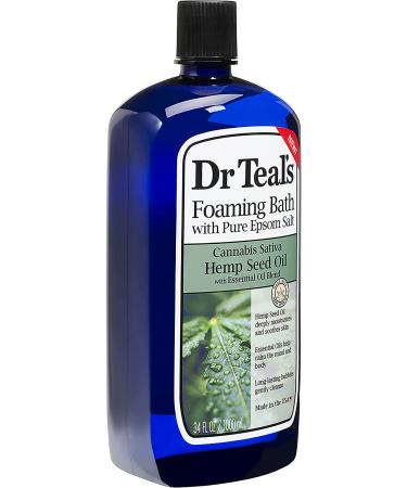 Dr Teal's Hemp Seed Oil Epsom Salt Soak 3 LBS + Foaming Bath 34 FL OZ Bundle - Buy Online on GoSupps.com