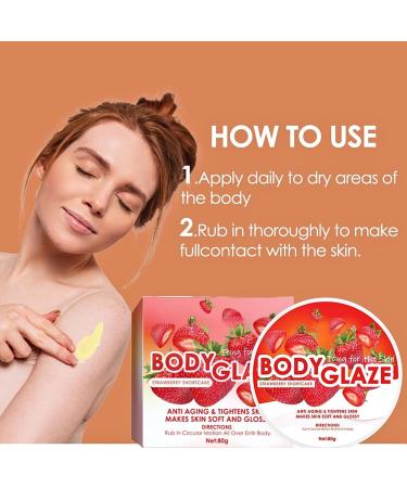 Body Glaze Strawberry Shortcake Strawberry Body Butter for Women Firming Body Cream Moisturizing Skincare Body Butter Cream Anti-Aging & Tightens Skin Moisture For Long-Lasting - Buy Online on GoSupps.com