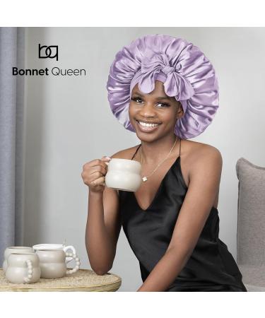 Bonnet Queen Satin Silk Sleep Cap - Adjustable Night Hair Care Protection for Curly Long Hair | Mr. Motorship - Buy Online on GoSupps.com
