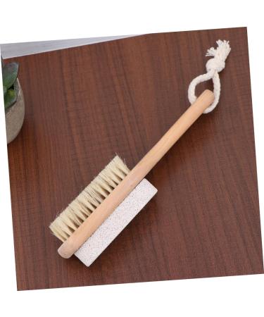 SKISUNO 1pc Scraping Plate Wood Tools Foot Scrubber Stone Foot Brush Nail Cleaning Brush Pumice Stone Toilet Natural Bristle Brush Foot Pumice Stone Foot Exfoliator Stone Small Brush Feet - Buy Online on GoSupps.com