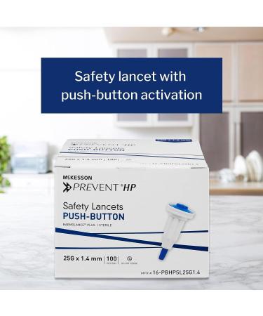 McKesson Prevent HP Safety Lancets 25G 1.4mm Sterile - 100 Count Pack - Buy Online on GoSupps.com