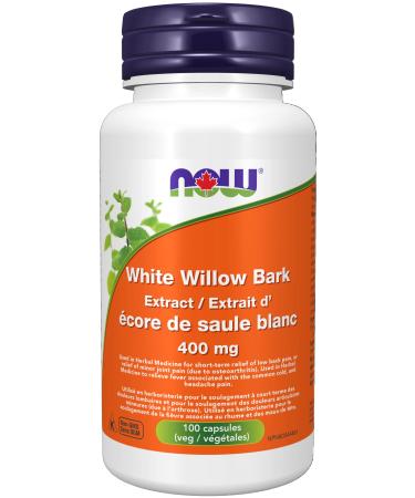 NOW Supplements White Willow Bark Extract 400mg Capsules 100 Count