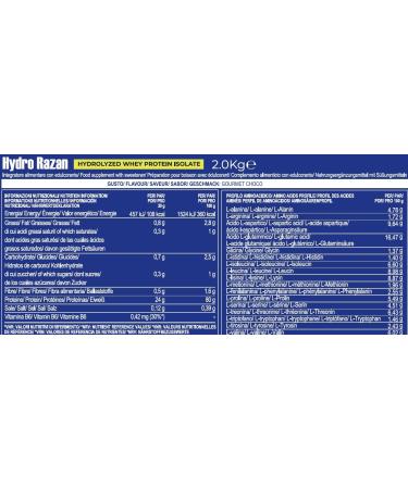 Yamamoto Nutrition Hydro Razan - Gourmet Chocolate 2000g (2kg) | Premium Protein Supplement for International Shipping - Buy Online on GoSupps.com