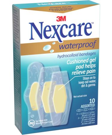 Nexcare Advanced Healing Waterproof Bandages AWB-10-CA Assorted Sizes 10/Pack - Buy Online on GoSupps.com