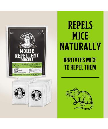 Grandpa Gus's Extra-Strength Mouse Repellent 1.75 Oz - Cinnamon/Peppermint Oils (10 Pouches) - Buy Online on GoSupps.com