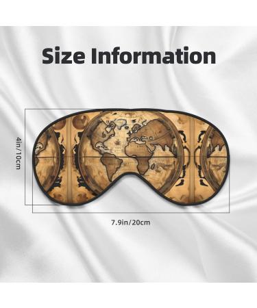 Ancient Map World Globe Print Unisex Sleep Mask | Double-Sided Eye Mask for Sound Sleep & Skin Care - Buy Online on GoSupps.com