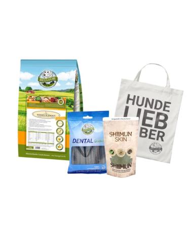 Bellfor Feeding Set for Airedale Terrier Grain-Free Chicken Dry Food 4 kg Dental Sticks 100 g Food Additive for Skin and Coat Care 80 g
