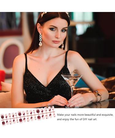 Valentines Day Fake Nails Valentine's Day Press on Nails Short Square Fake Nails - Stick on Nails for Nail Decorations Home DIY Nail Salon for Women Girls Rowces - Buy Online on GoSupps.com