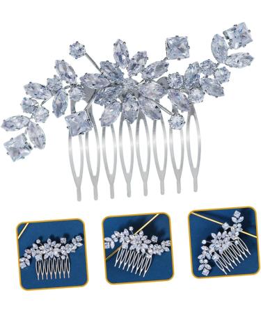 Crystal Side Hair Comb flower girl hair accessories flower girl headpiece hair accessories for prom bridal headpieces for wedding bridal comb light luxury bridesmaid Zircon hairpin - Buy Online on GoSupps.com