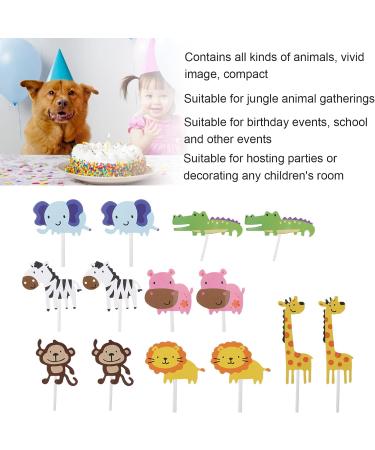 cyrank 14Pcs Farm Cupcake Topper Farm Animal Theme Cupcake Topper Cake Picks Decoration Cake Topper Party Decorations for Kids Birthday Baby Shower - Buy Online on GoSupps.com