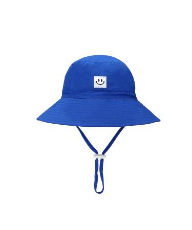 HSYZZY Baby Sun Hat Smile Face Toddler UPF 50+ Sun Protective Bucket hat Nice Beach hat for Baby Girl boy Adjustable Cap 2-4 Years Royal Blue