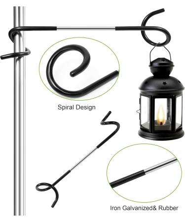 Aymqc Camping Lantern Holder - Double-Ended Hooks for Outdoor Lanterns & Garden Use | 2 Pieces (Black) - Buy Online on GoSupps.com