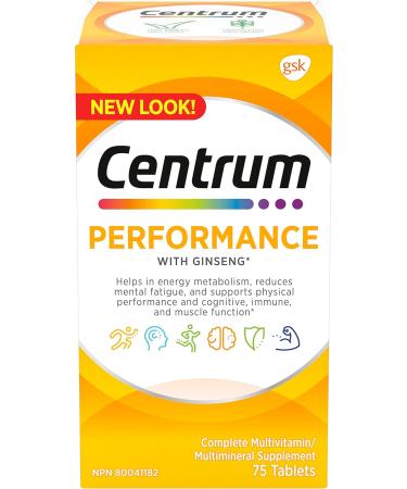 Centrum Performance Multivitamins/Minerals Supplement for Men & Women with Ginseng for Energy 75 Tablets (Packaging May Vary) & Men Multivitamins/Minerals Supplement 90 Tablets (Packaging May Vary) - Buy Online on GoSupps.com