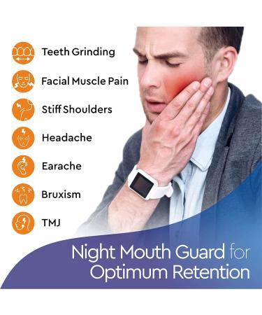 Professional Moldable Mouth Guard for Teeth Grinding - 2 Sizes, 4 Pieces Set - Night Guard for Bruxism & Clenching - Antibacterial Dental Guard Case Included - Buy Online on GoSupps.com