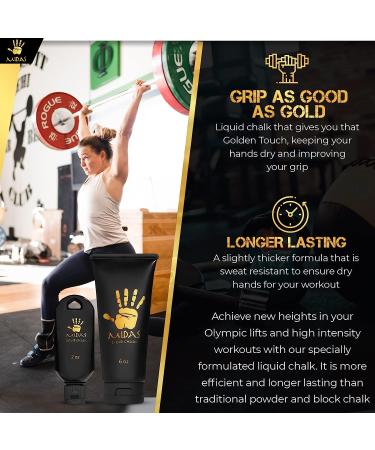 MIDAS Grip Liquid Chalk 6oz - Pro Quality Hand Chalk for Gym, Lifting, Rock Climbing - Mess-Free Grip Enhancer for Weightlifting, Crossfit, Powerlifting - Buy Online on GoSupps.com