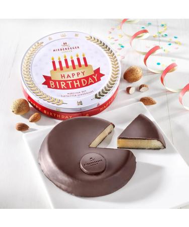 Niederegger Happy Birthday Motto Tin - 185g | Premium Marzipan Gift for Celebrations - International Shipping Available - Buy Online on GoSupps.com