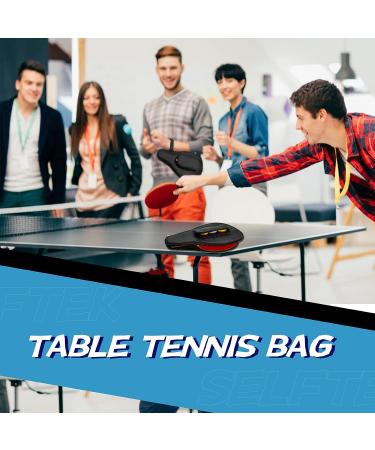 SelfTek Table Tennis Racket Cover: Ping Pong Paddle Case with Balls Pouch - Buy Online on GoSupps.com