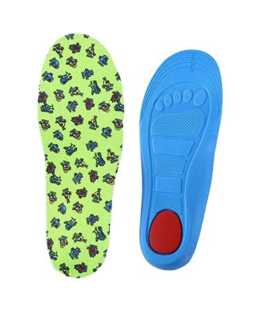 Kids Shoe Inserts 1 Pair Kids Insoles For Sneakers 6.1" Breathable Kids Arch Support Shoe Insert Elastic Kids Shoe Inserts For Kids With Flat Feet Insoles For Kids Size 19-23