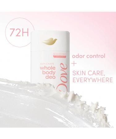 Dove Whole Body Deo Aluminum Free Anti-Chafe Deodorant Stick Raspberry & Rose for 72h Odor Control 2.6 Oz - Buy Online on GoSupps.com