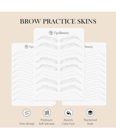 FeteBeauty Microblading Supplies - Double Sided Eyebrow Practice Pad | Silicone Brow Skin for Permanent Makeup - Buy Online on GoSupps.com