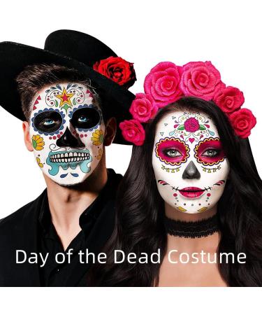 Mysense Clown White Face Body Paint Makeup Water Activated Painting for Adults Skeleton Skull Day of the Dead Cosplay SFX Costumes for Festivals Halloween 20g - Buy Online on GoSupps.com