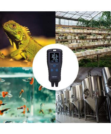 Digital Temperature Controller Pre-Wired 2-Stage Outlet Thermostat Heating & Cooling Mode for Fermentation Seed Germination Reptiles and Brewing Breeding Incubation Greenhouse - Buy Online on GoSupps.com