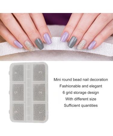 Nail Beads Professional Mini Nail Beads DIY Unique Elegant Decoration for Nail Salon (Carbon Black) - Buy Online on GoSupps.com